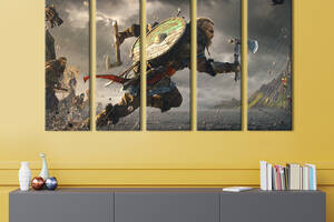 Картина на полотні KIL Art Ейвор, герой гри Assassin Creed: Valhalla 132x80 см (1458-51)