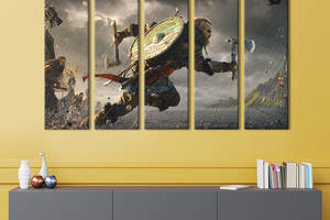 Картина на холсте KIL Art Эйвор, герой игры Assassin’s Creed: Valhalla 87x50 см (1458-51)