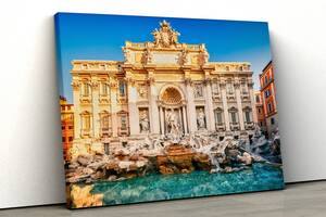 Картина на холсте KIL Art Фонтан Треви в Риме 81x54 см (263)