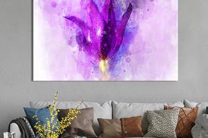 Картина на холсте KIL Art Фиолетовая лилия 122x81 см (983-1)