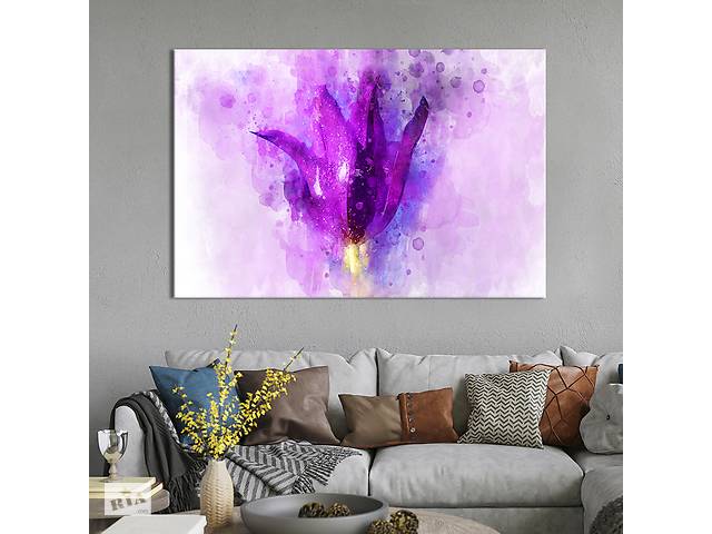 Картина на холсте KIL Art Фиолетовая лилия 51x34 см (983-1)