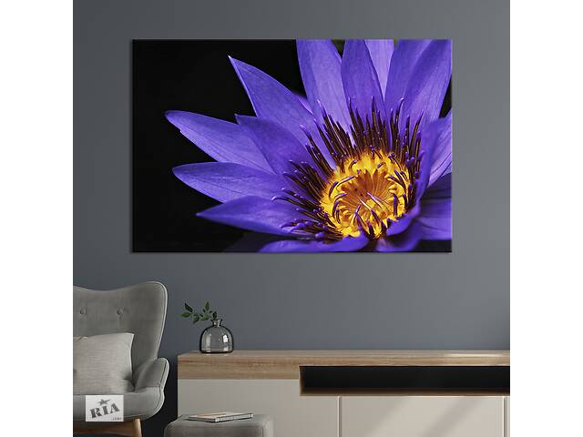 Картина на холсте KIL Art Фиолетовый лотос 122x81 см (1015-1)