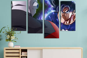 Картина на холсте KIL Art Герои аниме Dragon Ball Гоку и Джирен 129x90 см (1425-42)