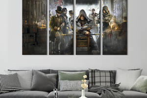 Картина на холсте KIL Art Герои игры Assassin's Creed: Syndicate 209x133 см (1433-41)