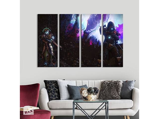 Картина на холсте KIL Art Герои игры Destiny 2 209x133 см (1442-41)