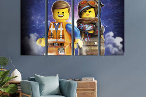 Картина на холсте KIL Art Главные герои Lego Movie 2: The Second Part 209x133 см (1515-41)