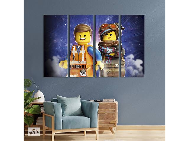Картина на холсте KIL Art Главные герои Lego Movie 2: The Second Part 89x53 см (1515-41)