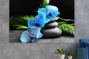 Картина на холсте KIL Art Голубая орхидея 122x81 см (243)