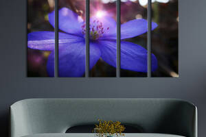 Картина на холсте KIL Art Голубой цветок в саду 132x80 см (827-51)