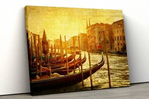 Картина на холсте KIL Art Гондолы в Венеции 51x34 см (303)
