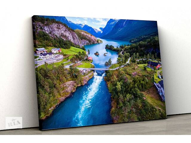 Картина на полотні KIL Art Гірська річка 122x81 см (348)