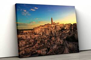 Картина на полотні KIL Art Місто Матера Італія 81x54 см (259)