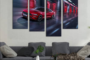 Картина на холсте KIL Art Грация в движении Ford Mustang 129x90 см (1320-42)