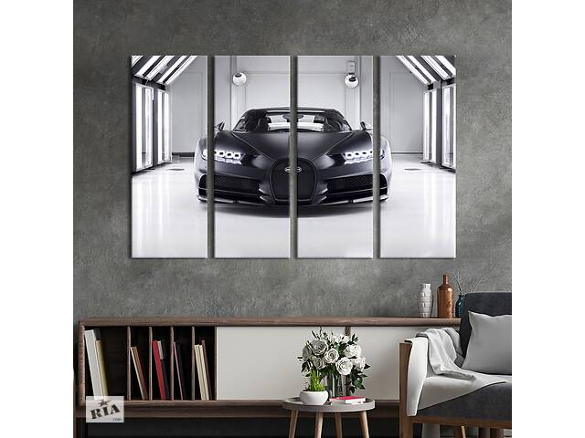 Картина на холсте KIL Art Гиперкар Bugatti Chiron 209x133 см (1296-41)