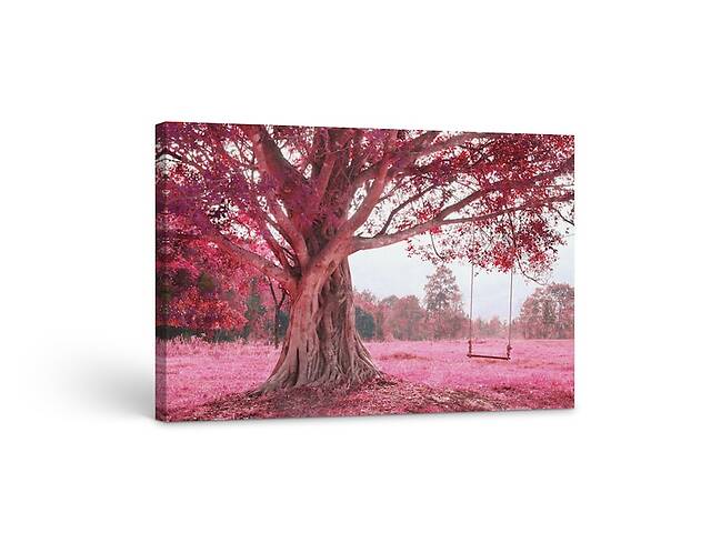 Картина на холсте KIL Art Качеля на розовом дереве 51x34 см (402)