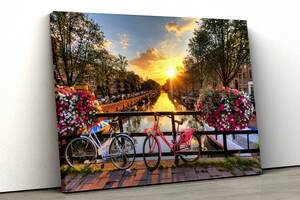 Картина на холсте KIL Art Канал в Амстердаме 51x34 см (249)