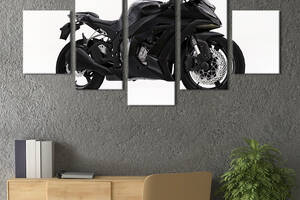 Картина на холсте KIL Art Kawasaki Ninja 400 Black 162x80 см (1240-52)