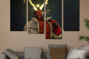 Картина на холсте KIL Art Хеллбой - демон-супергерой 129x90 см (1486-42)