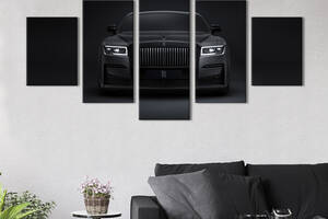 Картина на холсте KIL Art Коллекционное авто Rolls-Royce Black Badge Ghost 112x54 см (1276-52)