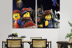 Картина на холсте KIL Art Команда персонажей Лего Фильм 111x81 см (1516-2)