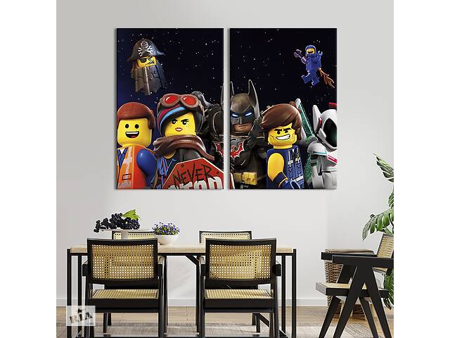 Картина на холсте KIL Art Команда персонажей Лего Фильм 71x51 см (1516-2)