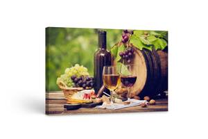 Картина на холсте KIL Art Красное и белое вино 122x81 см (144)