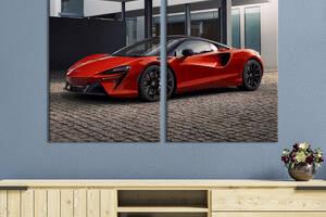 Картина на холсте KIL Art Красный McLaren Artura 111x81 см (1282-2)