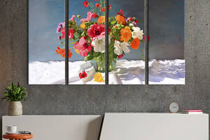 Картина на холсте KIL Art Красочные летние цветы 149x93 см (872-41)
