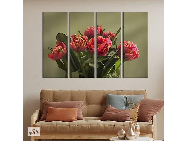 Картина на холсте KIL Art Красочные тюльпаны 149x93 см (1007-41)