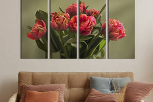 Картина на холсте KIL Art Красочные тюльпаны 209x133 см (1007-41)