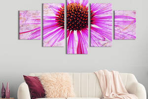 Картина на холсте KIL Art Красота розовой эхинацеи 187x94 см (816-52)