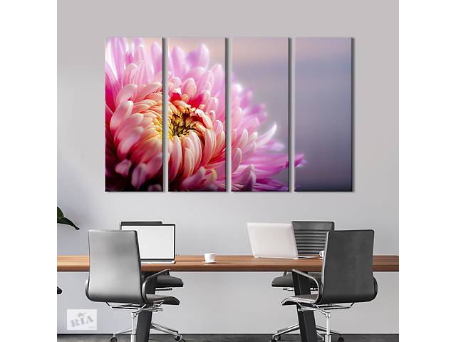 Картина на холсте KIL Art Красота розовой хризантемы 149x93 см (812-41)