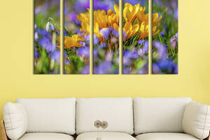Картина на холсте KIL Art Красота весенних первоцветов 155x95 см (833-51)