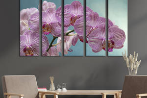 Картина на холсте KIL Art Красивая мраморная орхидея 132x80 см (902-51)