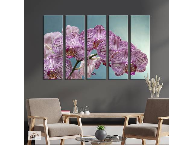 Картина на холсте KIL Art Красивая мраморная орхидея 132x80 см (902-51)