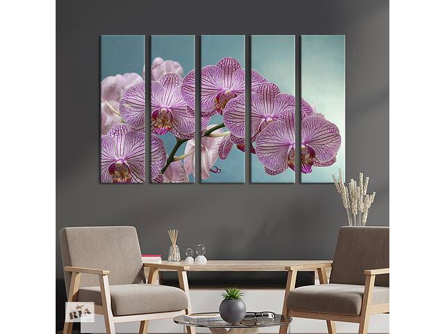 Картина на холсте KIL Art Красивая мраморная орхидея 87x50 см (902-51)