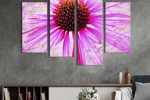 Картина на холсте KIL Art Красивая пурпурная эхинацея 149x106 см (816-42)