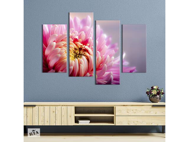Картина на холсте KIL Art Красивая розовая хризантема 129x90 см (812-42)