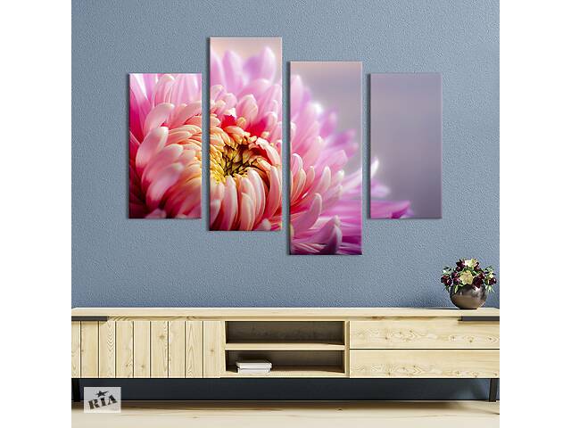 Картина на холсте KIL Art Красивая розовая хризантема 89x56 см (812-42)