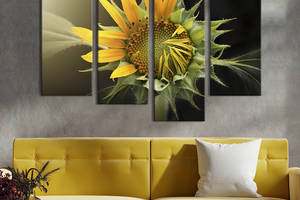 Картина на холсте KIL Art Красивое цветение подсолнуха 89x56 см (996-42)