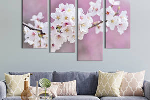 Картина на холсте KIL Art Красивое цветение вишни 149x106 см (795-42)