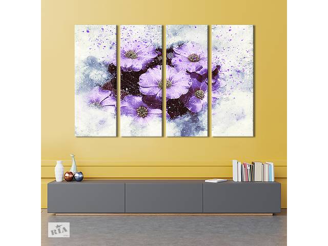 Картина на холсте KIL Art Красивые фиолетовые цветы 89x53 см (860-41)