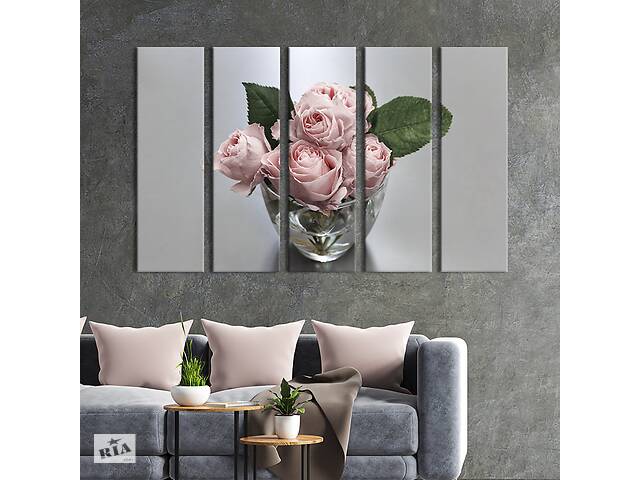 Картина на холсте KIL Art Красивые розовые розы 155x95 см (844-51)