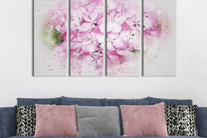Картина на холсте KIL Art Красивые цветы на белом фоне 209x133 см (822-41)