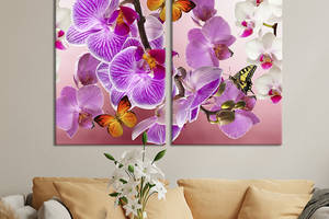 Картина на холсте KIL Art Красивые ветки орхидей 165x122 см (903-2)