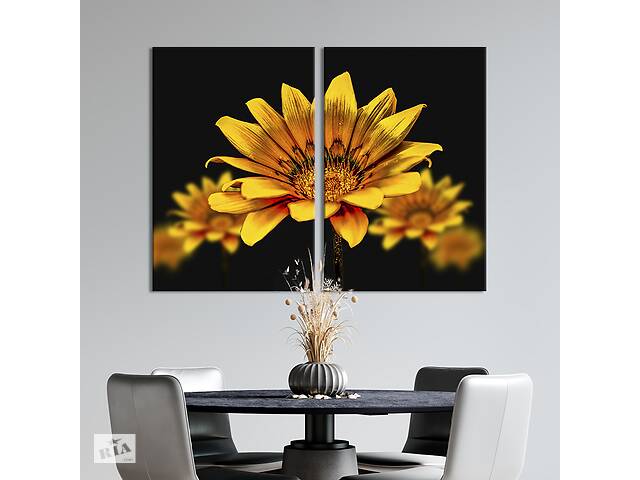 Картина на холсте KIL Art Красивые жёлтые цветы 71x51 см (831-2)