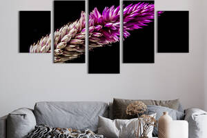 Картина на холсте KIL Art Красивый цветущий фиолетовый колос 162x80 см (813-52)