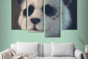 Картина на холсте KIL Art Крутая панда с сигаретой 89x56 см (1483-42)