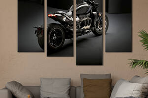 Картина на холсте KIL Art Крутой мотоцикл Triumph Rocket 3 89x56 см (1407-42)