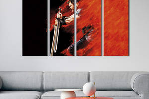 Картина на холсте KIL Art Крис Хемсфорт в образе Тора 209x133 см (1444-41)
